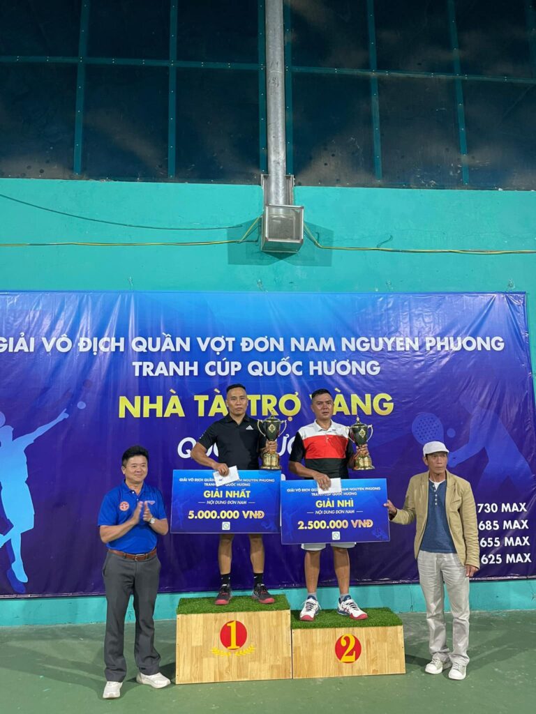 Giải quần vợt đơn nam trình 685  tranh cúp Quốc Hương